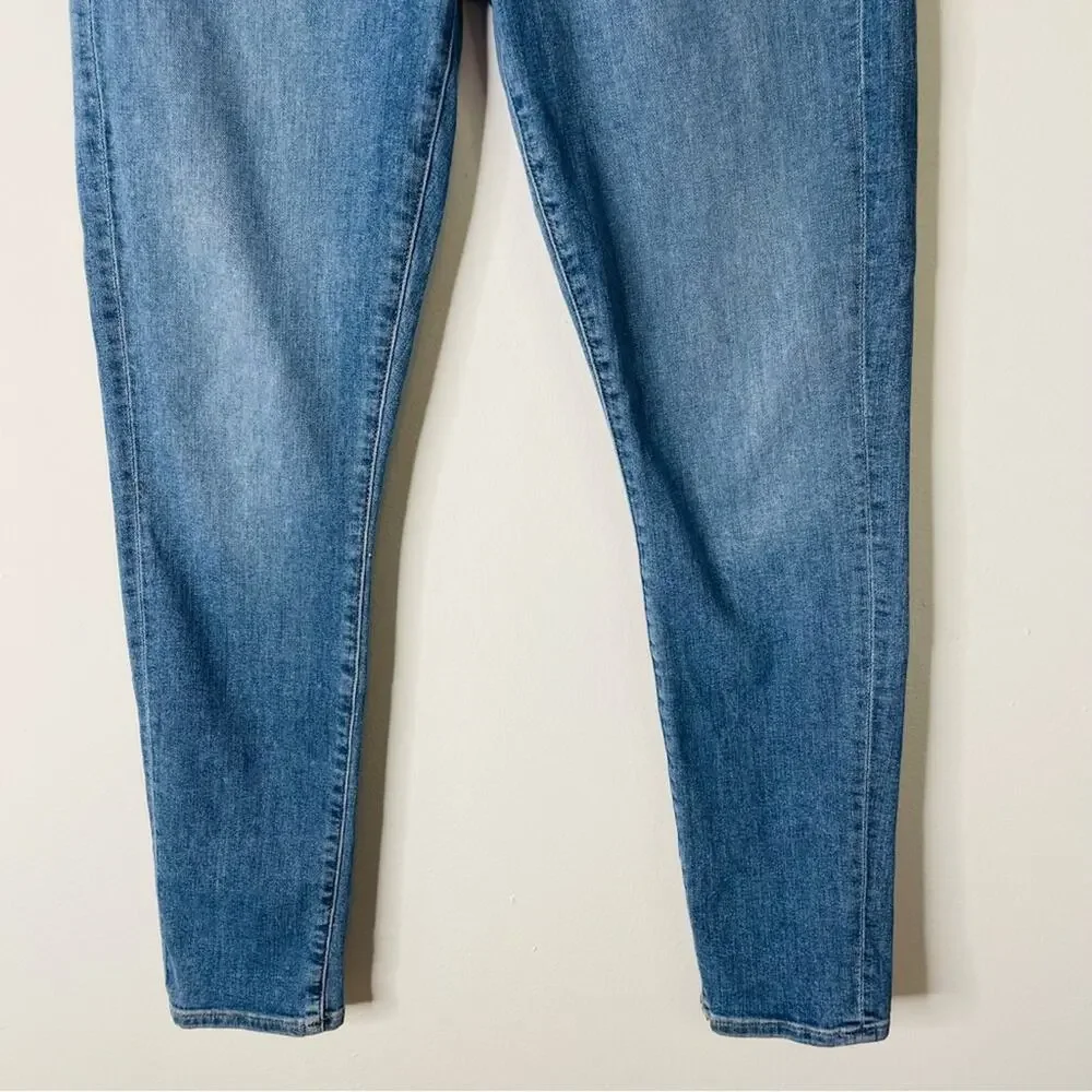 Loft blue high waisted skinny crop ankle jeans 10